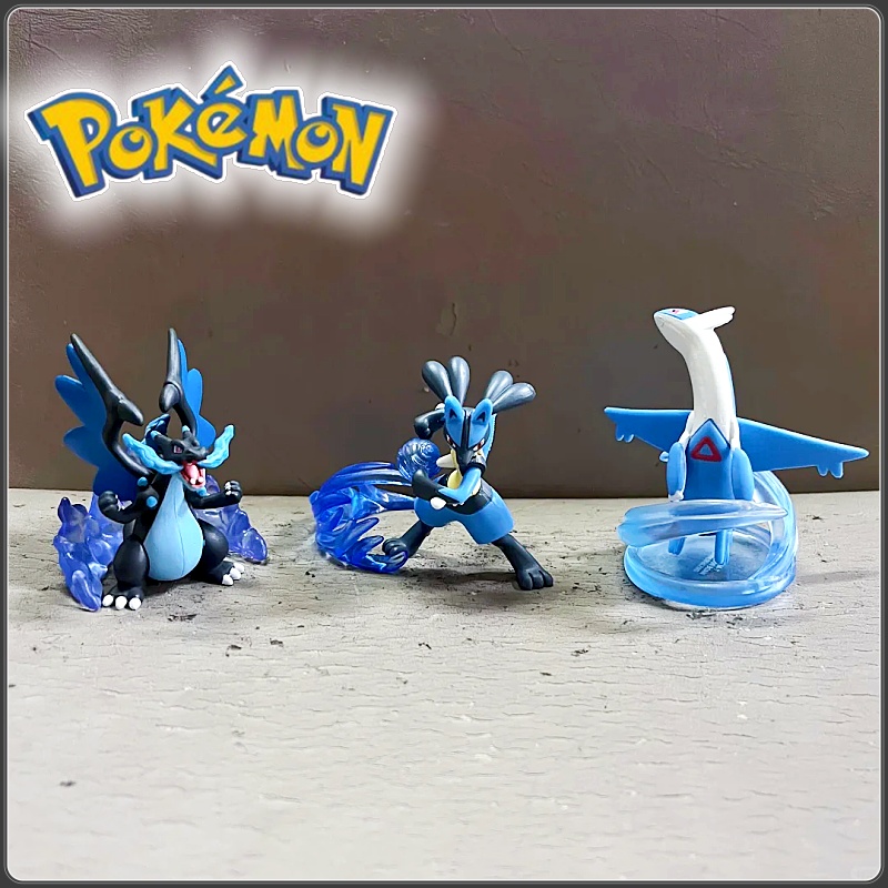 Capsule Toy Gashapon - ポケモンカプセル アクター・アオキ・ハドウ ガチャポンフィギュア メガリザードX ルカリオ スキルエフェクトシーン