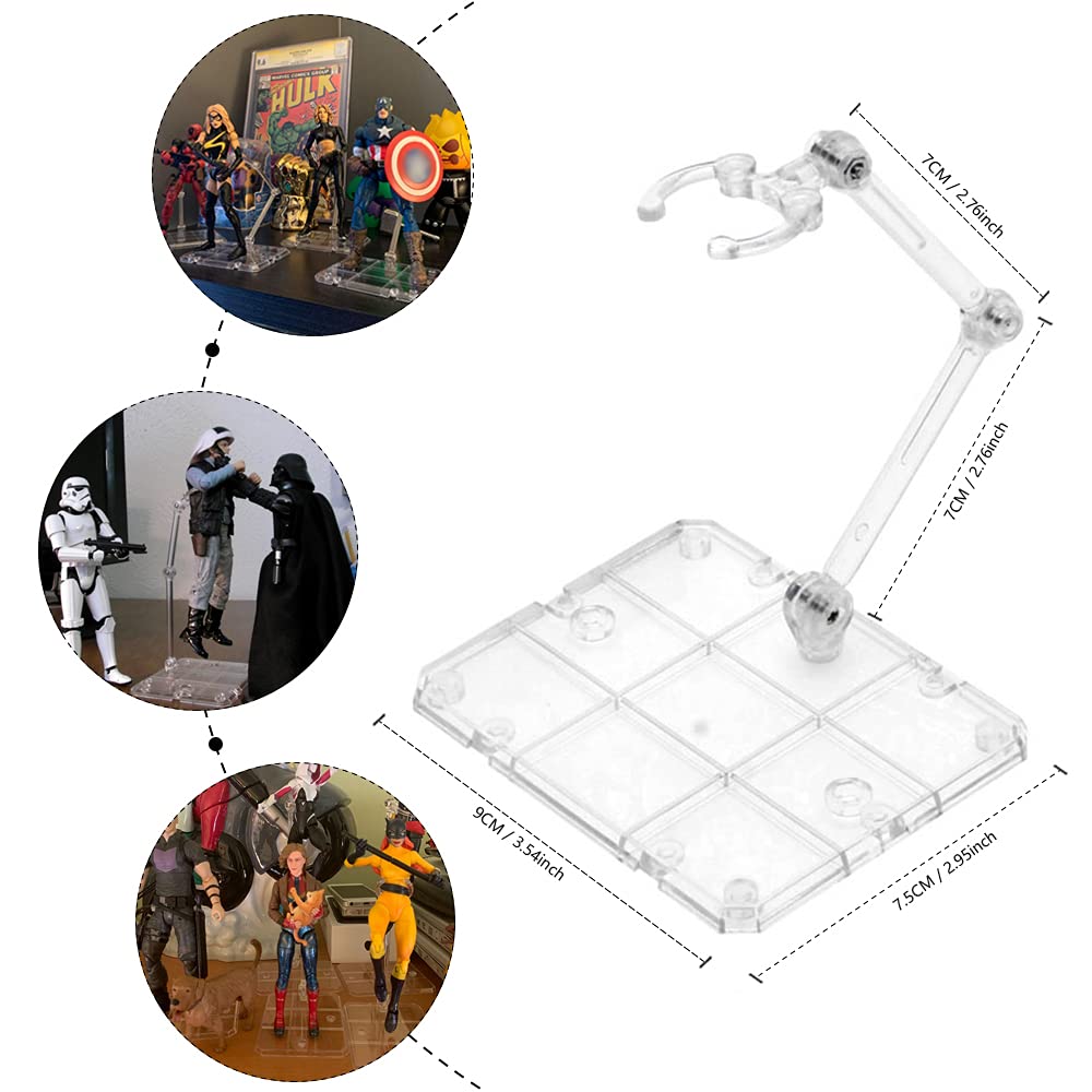 クリアアクションフィギュアスタンド、組み立てアクションフィギ - Action Figure Stand のレビューと価格