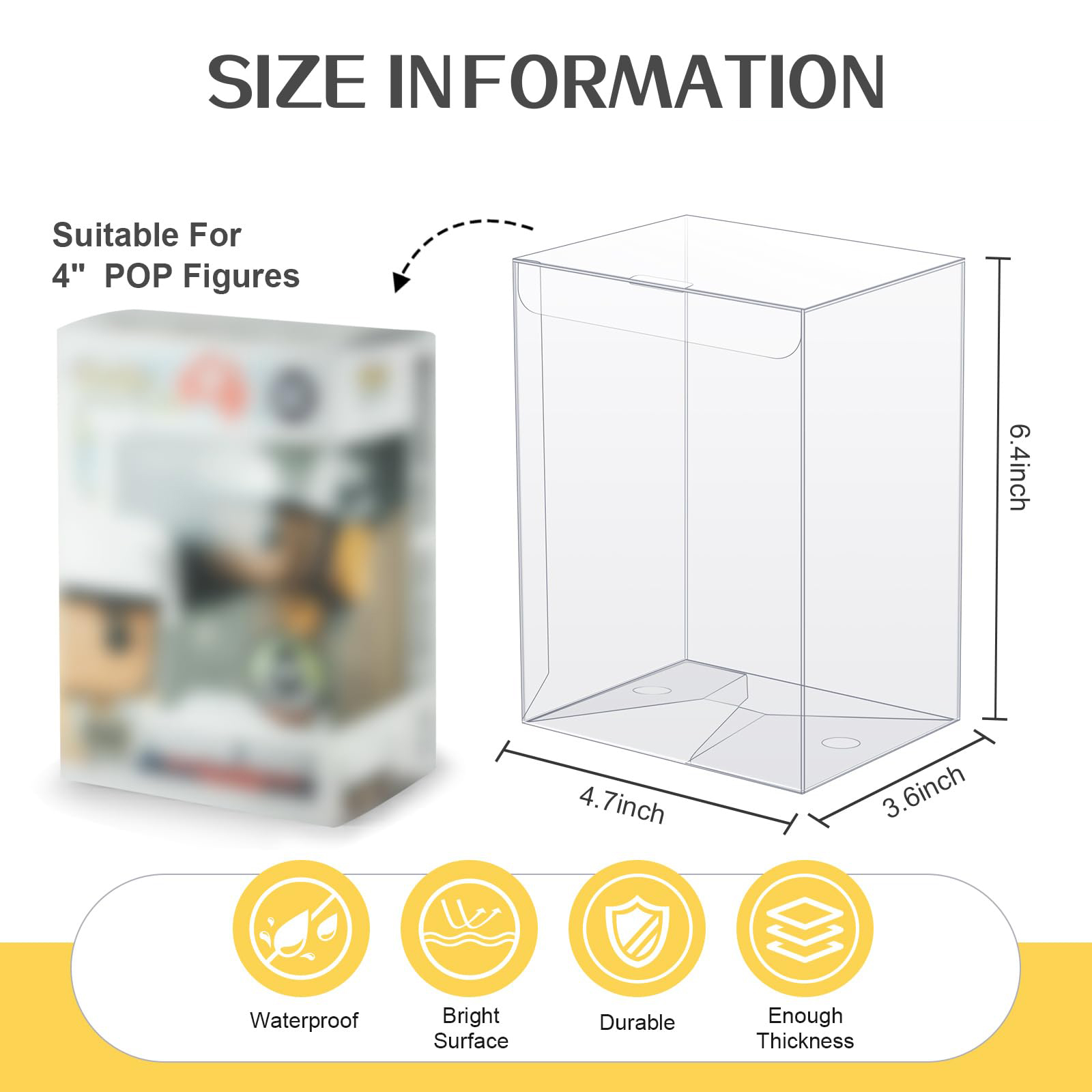 4インチのファンコポップビニールフィギュアに対応したクリアデ - Funko Pop Protector のレビューと価格