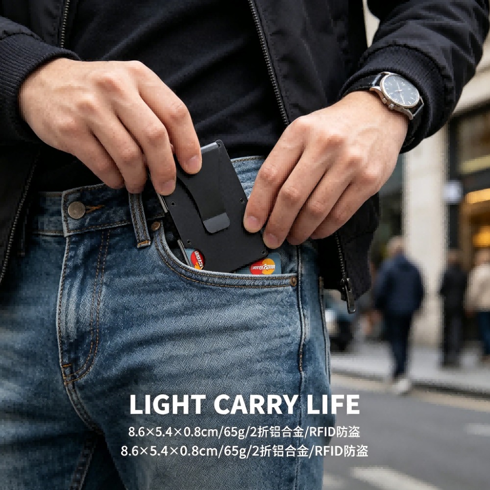 アルミ合金 RFID ブロッキングカードホルダー超スリム盗難 - Card Top Loader のレビューと価格